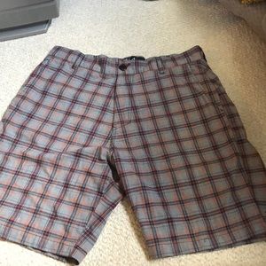 Billabong flat front plaid shorts